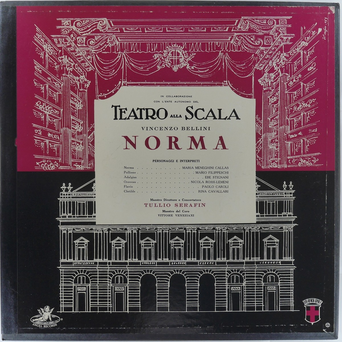 BELLINI CALLAS Norma ANGEL ANG. 35148 VG+ 1954 Opera Box Set