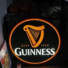 GUINNESS illuminated sign led light box sign man cave home decor