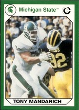 NFL card # 89 Tony Mandarich Collegiate Collection 1990
