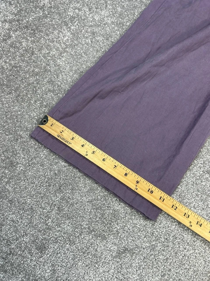 Pantalones de pierna ancha Madewell The Harlow para mujer 4 Petite púrpura plisado tiro alto Foto 4 de 4