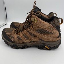 Merrell Moab 3 Mid Waterproof Hiking Boots Mens 9 Brown Suede Vibram J035839