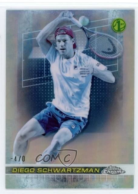2024 Topps Chrome Frozen Refractor /5 Diego Schwartzman #124 Rookie RC 1w0z
