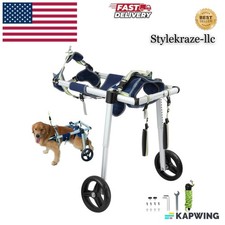 2 Wheels Pet Wheelchair for Back Legs Dog Wheelchair/Cart Adjustable L 