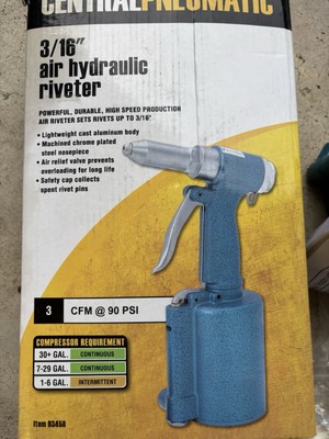 CENTRAL PNEUMATIC, 3/16 AIR HYDRAULIC RIVETER, NEW!