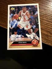 1993 Upper Deck NBA Basketball Card #P24 Steve Smith Rookie, Heat (L5). rookie card picture