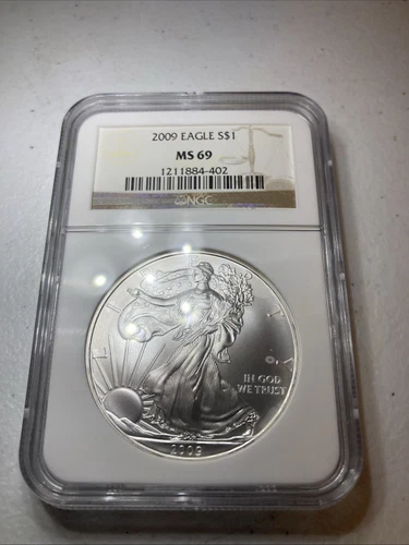 2009 American Silver Eagle - NGC MS69 Classic Brown Label!