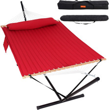 Lazy Daze Double Hammock with Stand, Balance Straps  Carry Bag for Outside