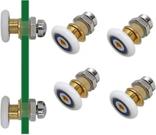 4PCS x Shower Door Rollers,Roller Diameter 23mm for The Bathroom Glass Gold 