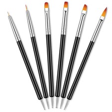 6PCS Nail Dotting Tools Doubleended Nail Art Brushes Professional Nails Desig...