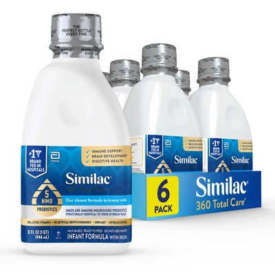 	Similac 360 Total Care Infant Formula 5 HMO Prebiotics 32 fl-oz Bottle 6 Pack	