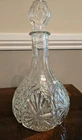 One (1) Vintage Anchor Hocking MEDALLION or CAMEO STAR Pattern Decanter Carafe