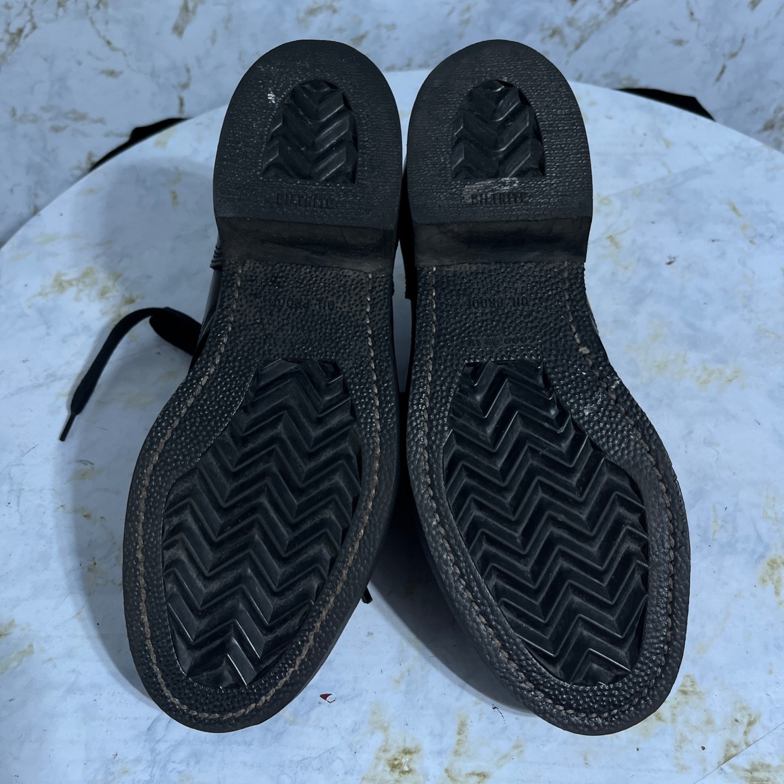 VTG Biltrite Men's Size 5.5R / Women's 7 Military Boots Black Steel Toe Chukka