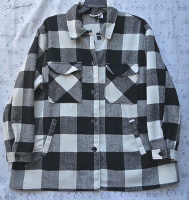 H&M Divided Black & White Checkered Jackets