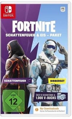 Fortnite: Schattenfeuer & Eis Paket - Code in a Box - Nintendo Switch - Neu &