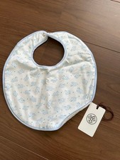 Hermes Baby Bib Animal Print Cotton Towel Fabric White Blue Kid Cloths No Box JP