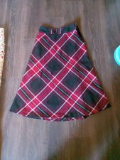 Maxi Size 8 Plaid Skirt Red Black Academia
