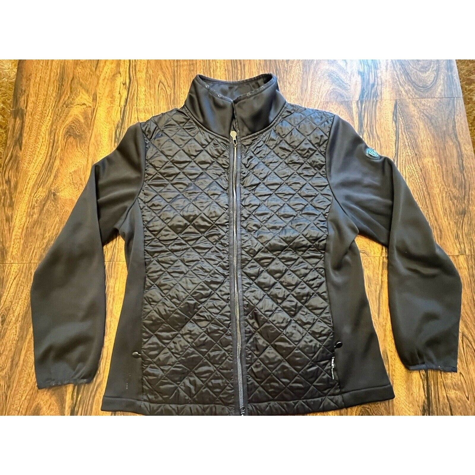 Albert Kerbl Covalliero UK dünne gesteppte Full Zip Jacke Damen XL schwarz