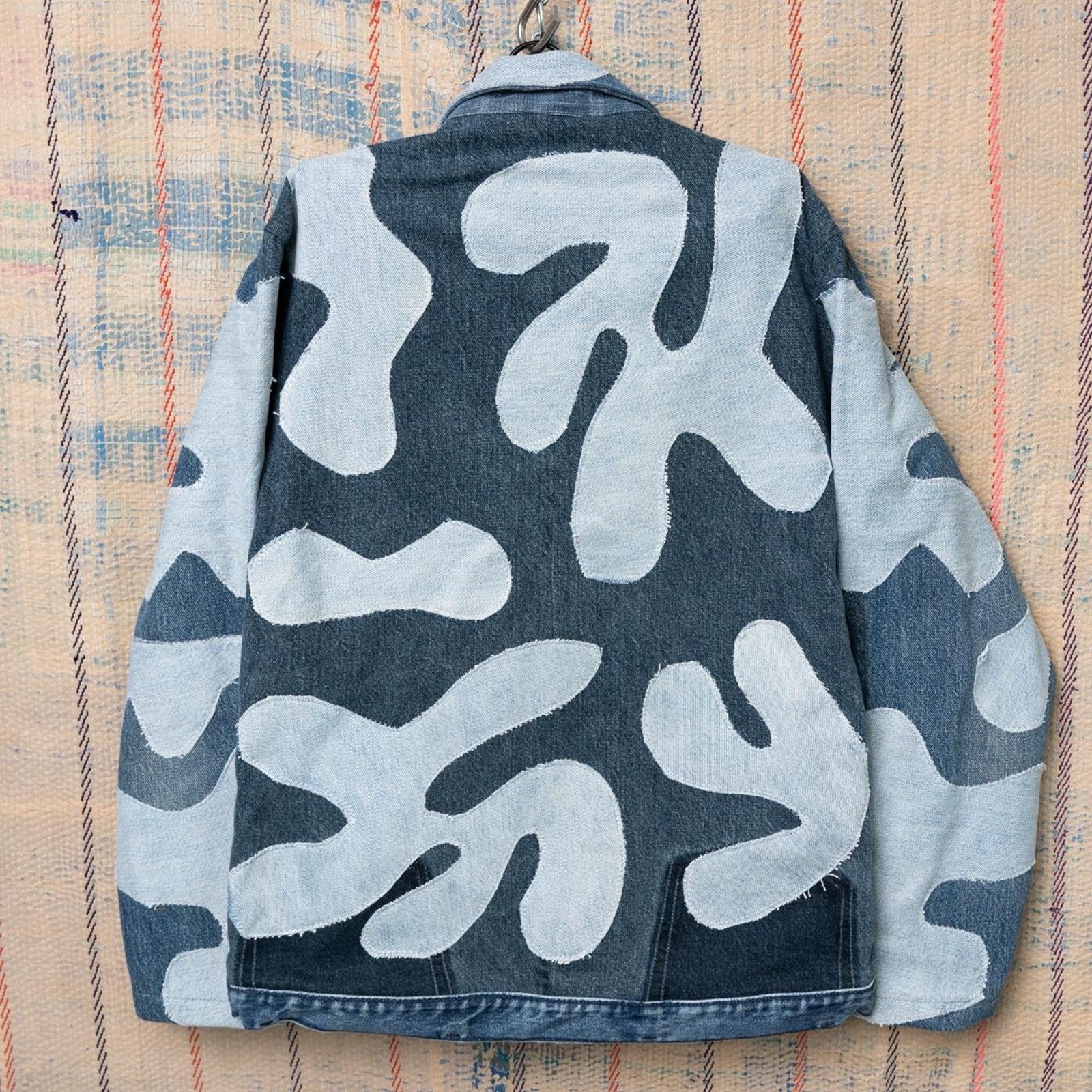 Custom upcycled patchwork denim jacket - image 2