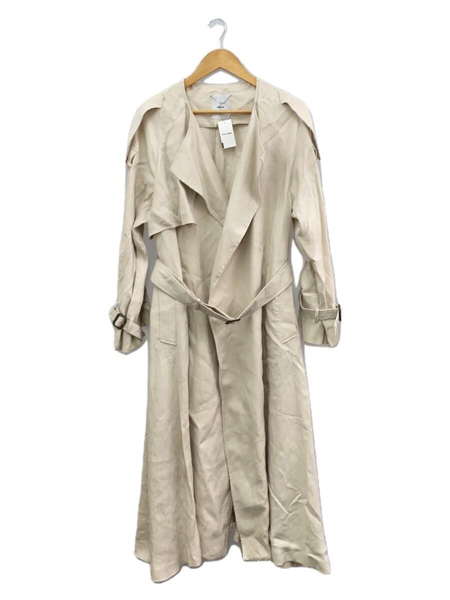 Ebure Trench Coat/36/Linen/Beg/Plain/2910200020 3361