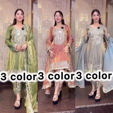 DRESS BOLLYWOOD SUIT PAKISTANI INDIAN WEDDING DHOTI TOP SALWAR KAMEEZ PARTY WEAR