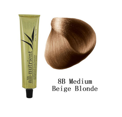 All-Nutrient Permanent Cream Hair Color - 8B Medium Beige Blonde