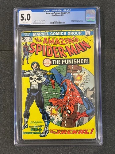 The Amazing Spider-Man #129, First Appearance of The Punisher, CGC 5.0 White