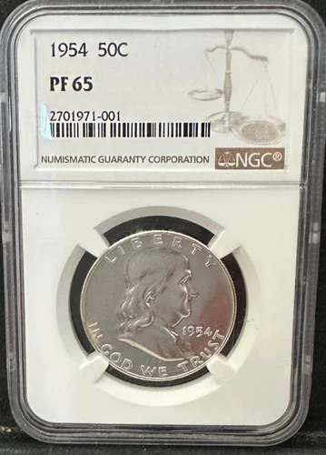 1954 Franklin Half Dollar Proof NGC PF 65