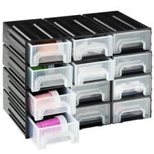 Small Parts Organiser with 12 Drawers - Sorting Box Made of Plastic - Screw O...