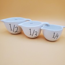 Set of 3 Artison Collection 181 Rae Dunn liquid measuring cups 1/2-1/3-1/4