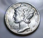 1942 D Mercury Dime Silver 10C Circulated US Coin DDO/DDR ERROR