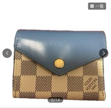 Louis Vuitton Portefeuille Zoe Damier Azur canvas blue wallet