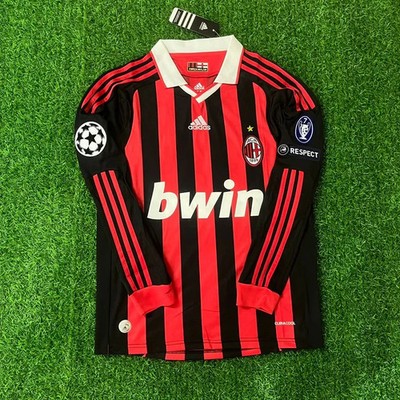 Ronaldinho #80 AC Milan 2009/10 Long Sleeve Jersey | Retro Men's