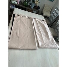 At Home Light Pink Room Darkening Window Curtains Set - 2 Panels Grommet Top