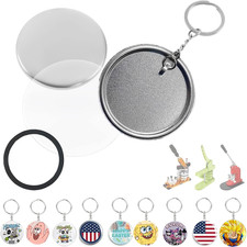 200 PCS 58mm/2.25 inch Button Maker Keychains Supplies, Metal Badge Sets with Me