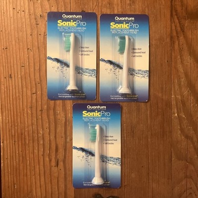 3 Quantum Sonic Pro Electric Toothbrush Sonicare Replacement Heads