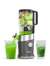 Aeitto Masticating Juicer Machines, 4.9" Large Feed Chute for Whole Fruits