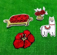 Handmade paper stickers