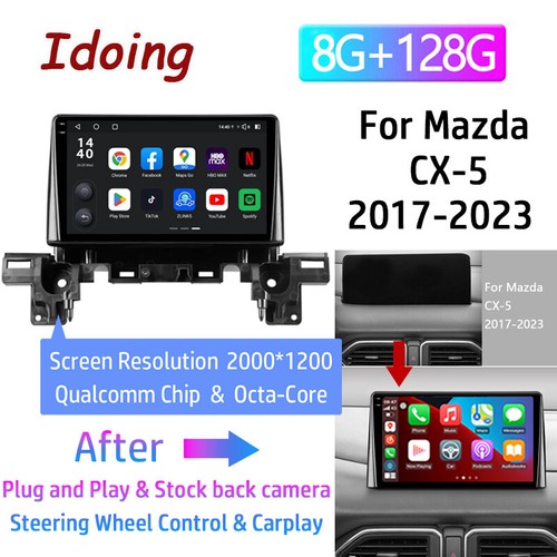 For mazda CX-5 2017-2022 Car Stereo Radio Player GPS Android Touch Screen 8+128G - Afbeelding 1 van 17