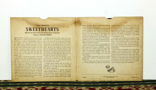 Al Goodman Orchestra: Sweethearts, 2 x Vinyl Set, 7" 45 RPM Gatefold RARE, 1950 - Bild 2 von 3