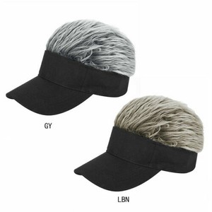 sun visor hat with hair