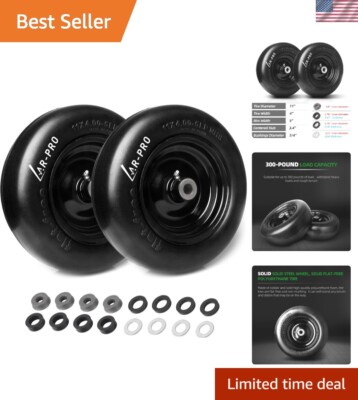 2-Pack 11x4.00-5 Flat-Free Tire Wheel Set for Zero Turn Lawn Mowers