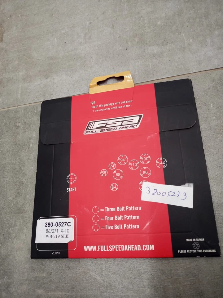 Anillo de cadena FSA Pro ATB 27t ciclismo 3 pernos 86 mm 380-0527 C gris CNC Foto 4 de 4