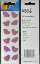 12 packages of Pearlized Chick Stickers, "Great 7" Sticker Designs, PMP0401
