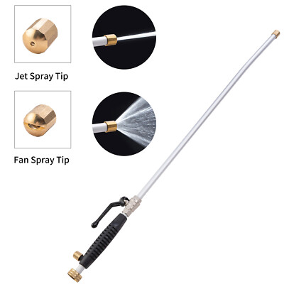 #ad High Pressure Washer Gun with Fan amp; Jet Steam Nozzles for Car Deck Garden Wash $17.99