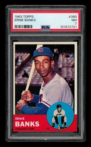 1963 Topps Set-Break #380 Ernie Banks PSA 7 NM