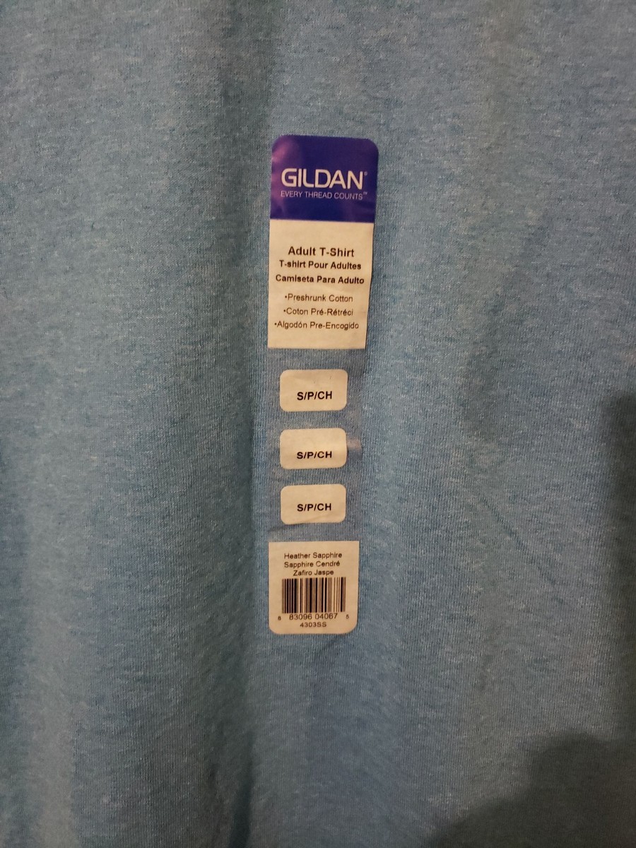 Gildan Men's Heavy Cotton T-Shirt - Classic Fit, Taped Neck, Multiple Colors - Small Sapphire - View #7