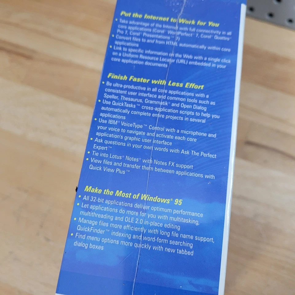 COREL WORDPERFECT SUITE 7 (NEW IN SEALED RETAIL BOX) for WINDOWS 95 on CD 32 Bit - Image 4 of 4