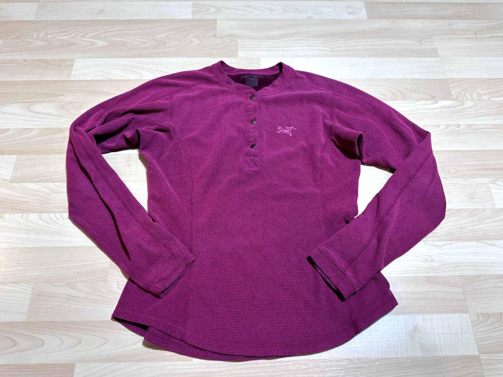 ARC'TERYX Arcteryx Delta LT Henley Berry griglia rosa Polartec senza dimensioni (media?) raro