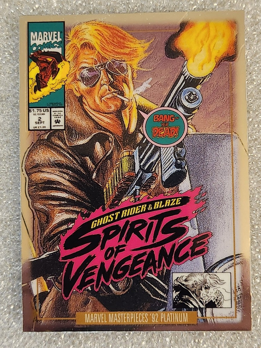 シングルカード Marvel Masterpieces 92 Ghost Rider Marvel Masterpieces '92 Platinum - Ghost Rider Seismic Gold