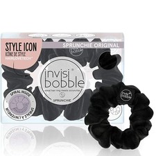 invisibobble Sprunchie Spiral Hair Ring Black 2 Pack Scrunchie Stylish mujer